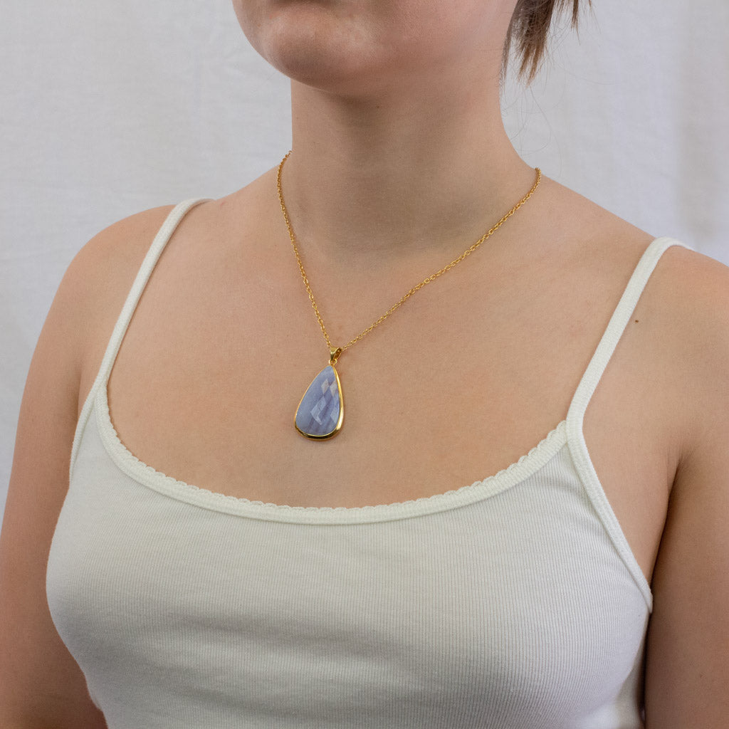 Blue Lace Agate Necklace – Robin Woodard Jewelry